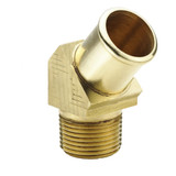 Barb to Pipe - 45 Beaded Barb Elbow - Brass Hose Barb Fittings